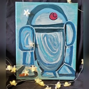 8x10 Original Acrylic Painting "The Colors of R2D2"
